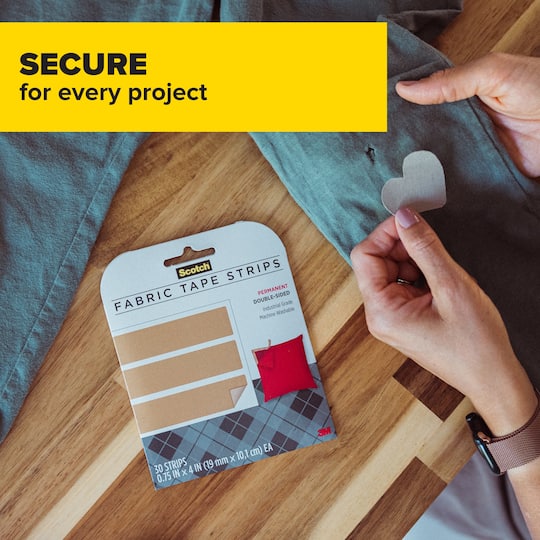 Scotch® 3/4" x 4" Fabric Tape Strips, 30ct.